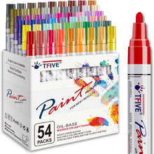 Load image into Gallery viewer, Versatile 54 Color Paint Marker Set - Ideal for Rock, Glass and Fabric Projects