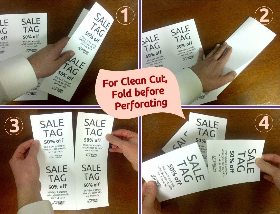 250 Sheets Extra Heavy 4 Per Page Laser & Inkjet Postcards - 1000 Cards