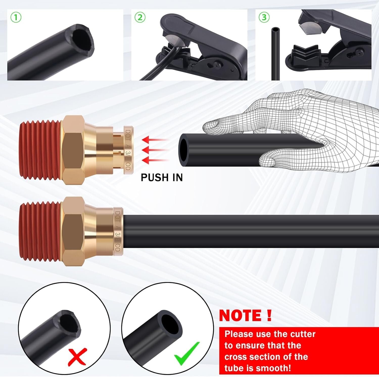 43 PCS Brass Air Brake Fittings Kit - Quick Connect & NPT Thread Assortment