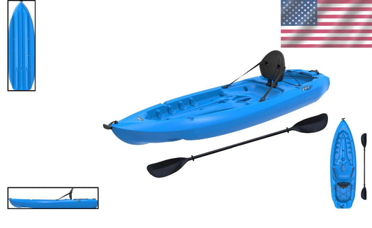 Durable HDPE Sit-On-Top Kayak - Easy Transport with Paddle & Quick-Release Seat
