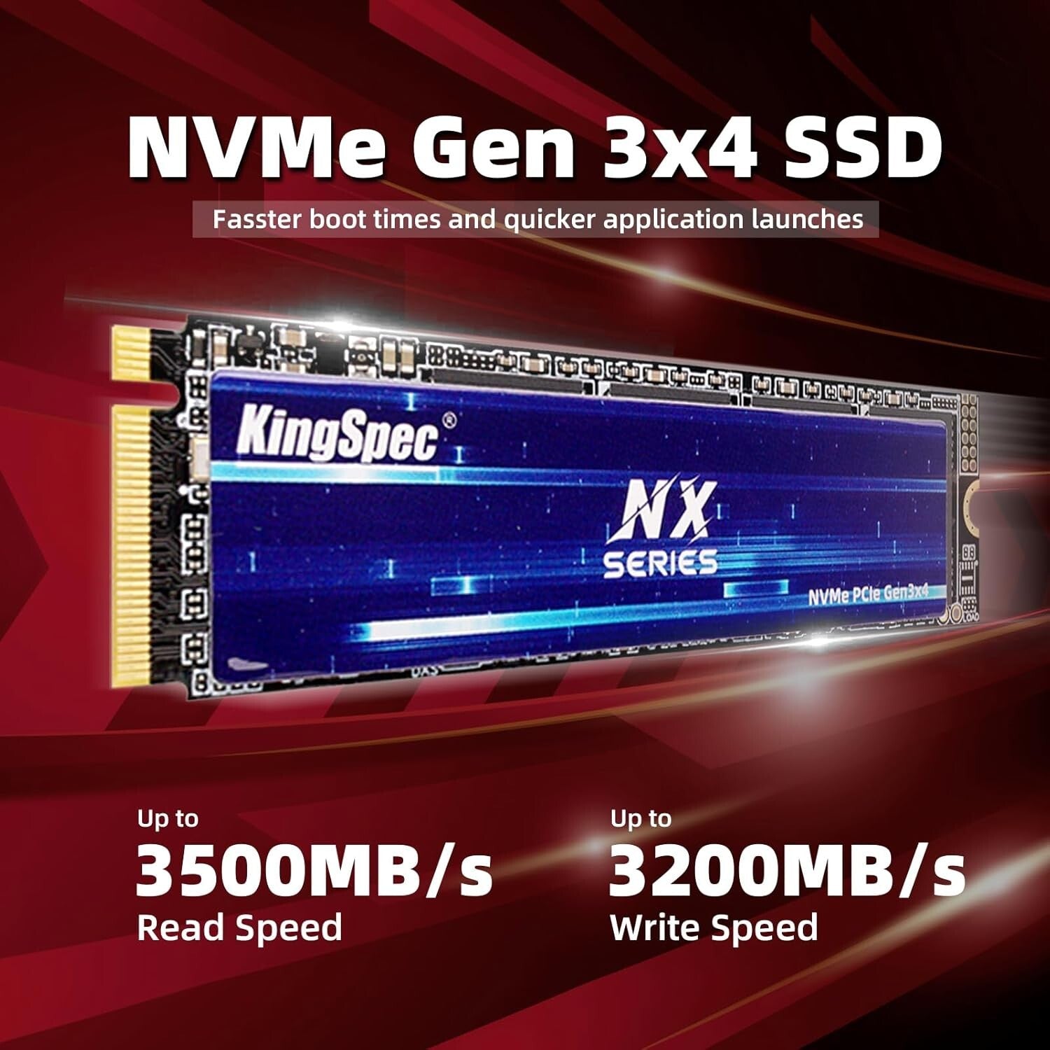 High-Performance 1TB NVMe SSD - 3500MB/s Speed, Ideal for Desktops & Laptops