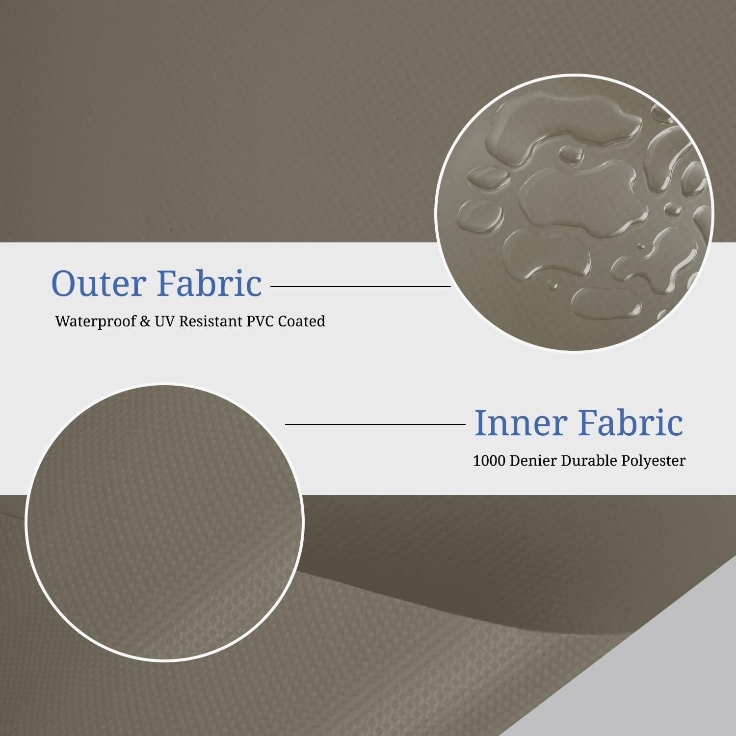 12 Oz Waterproof Outdoor Grill Cover - Durable Snug Fit 32"x26" Beige