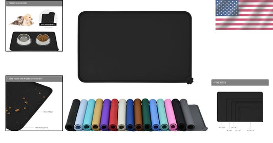 Premium Silicone Pet Feeding Mat - 32" x 24" for Pet Comfort & Cleanliness