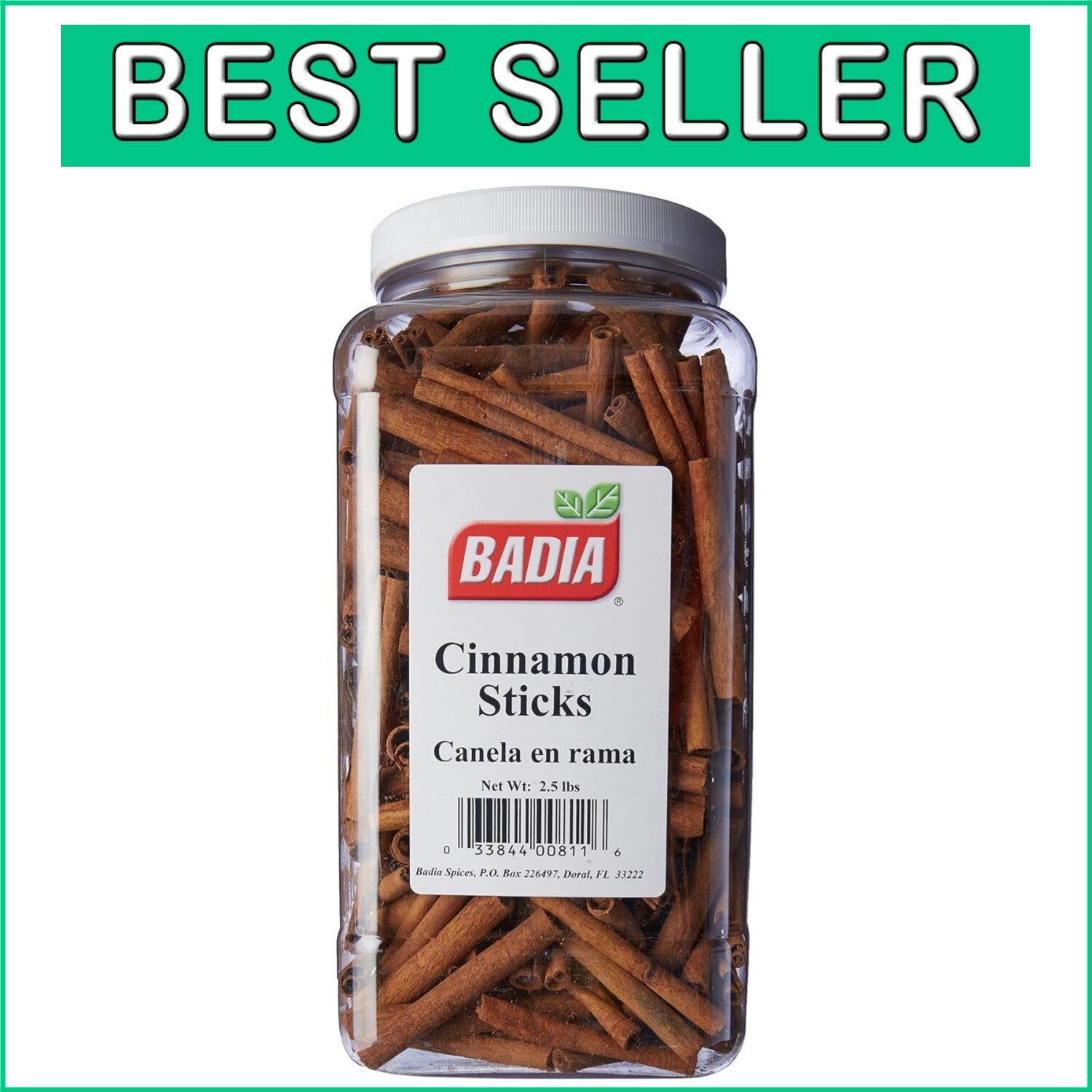 Ideal 2.5 lbs Cinnamon Sticks for Baking, Teas & Natural Healing - Jar Included