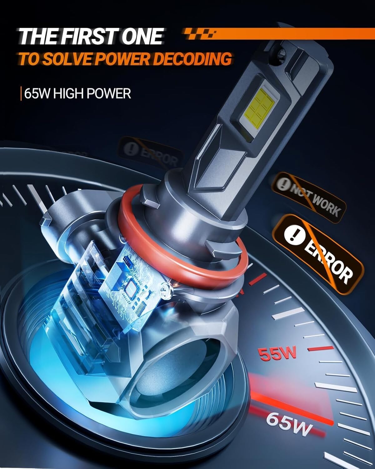 130W Wireless 9005/H11 Lights with 10 Years Lifespan - Superior Night Visibility