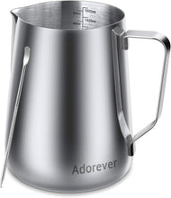 Load image into Gallery viewer, 50oz Heat Resistant Milk Frothing Pitcher with Ergonomic Handle - Classic Design