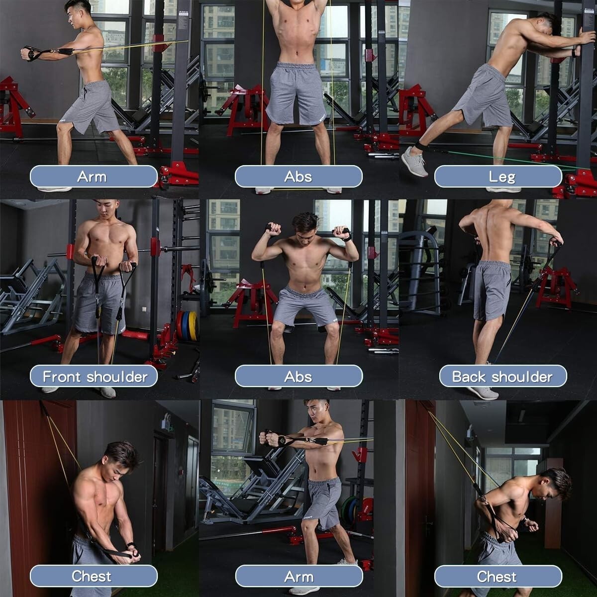 Non-Slip Resistance Bands with Handles - Portable Fitness Set for All Levels