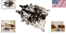Load image into Gallery viewer, 5.2x6.6ft Faux Cowhide Area Rug - Soft, Durable &amp; Ideal for the Country Theme