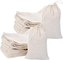 Load image into Gallery viewer, Natural Canvas Drawstring Sachets - Perfect for Tea, Gifts &amp; Events 200 Count