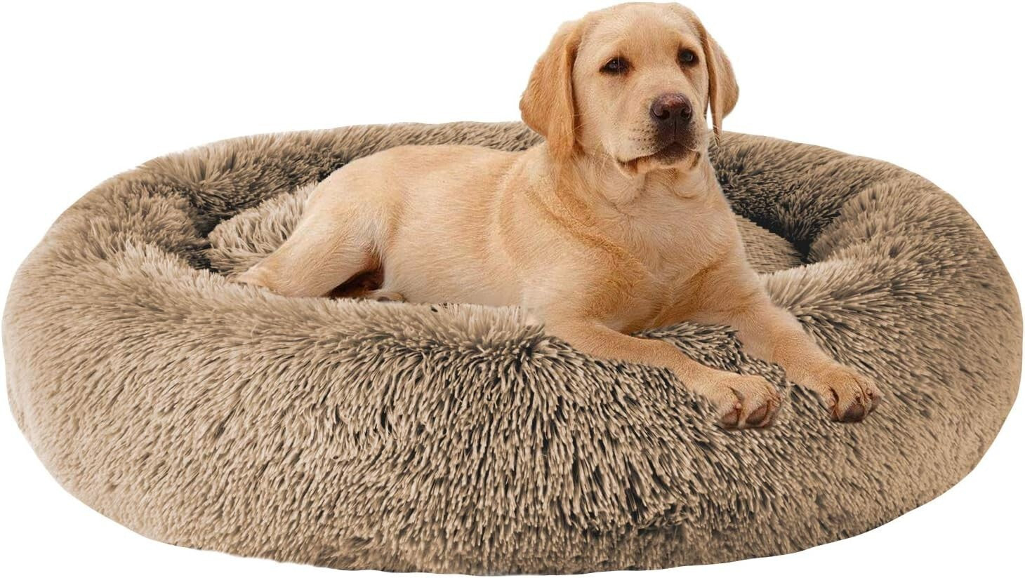 Plush Dog Bed for Medium to Large Dogs, Available in 4 Sizes - Machine Washable