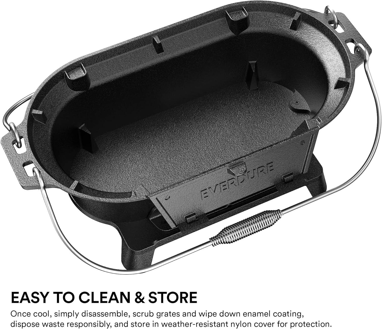 Versatile Charcoal Grill & Tabletop Skillet - Ideal for Camping and Tailgating