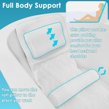 Load image into Gallery viewer, Machine Washable Luxury Bath Cushion &amp; Lumbar Pillow with 14 Strong Suction Cups