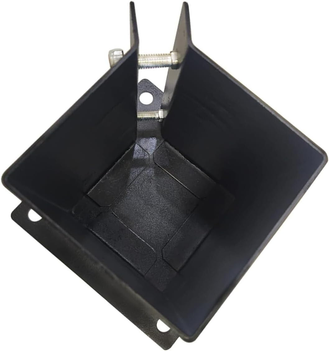 Durable Metal Deck Post Base for 5.5x5.5 Wooden Columns - Black Powder-Coated