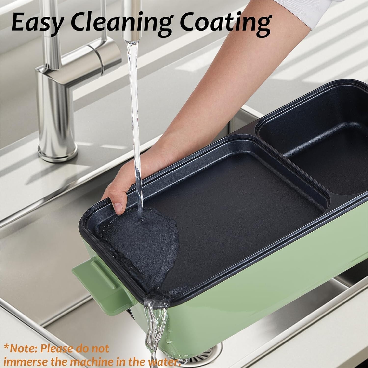 Eco-Friendly 2-in-1 Electric Hot Pot & Grill with Dual Temperature Control