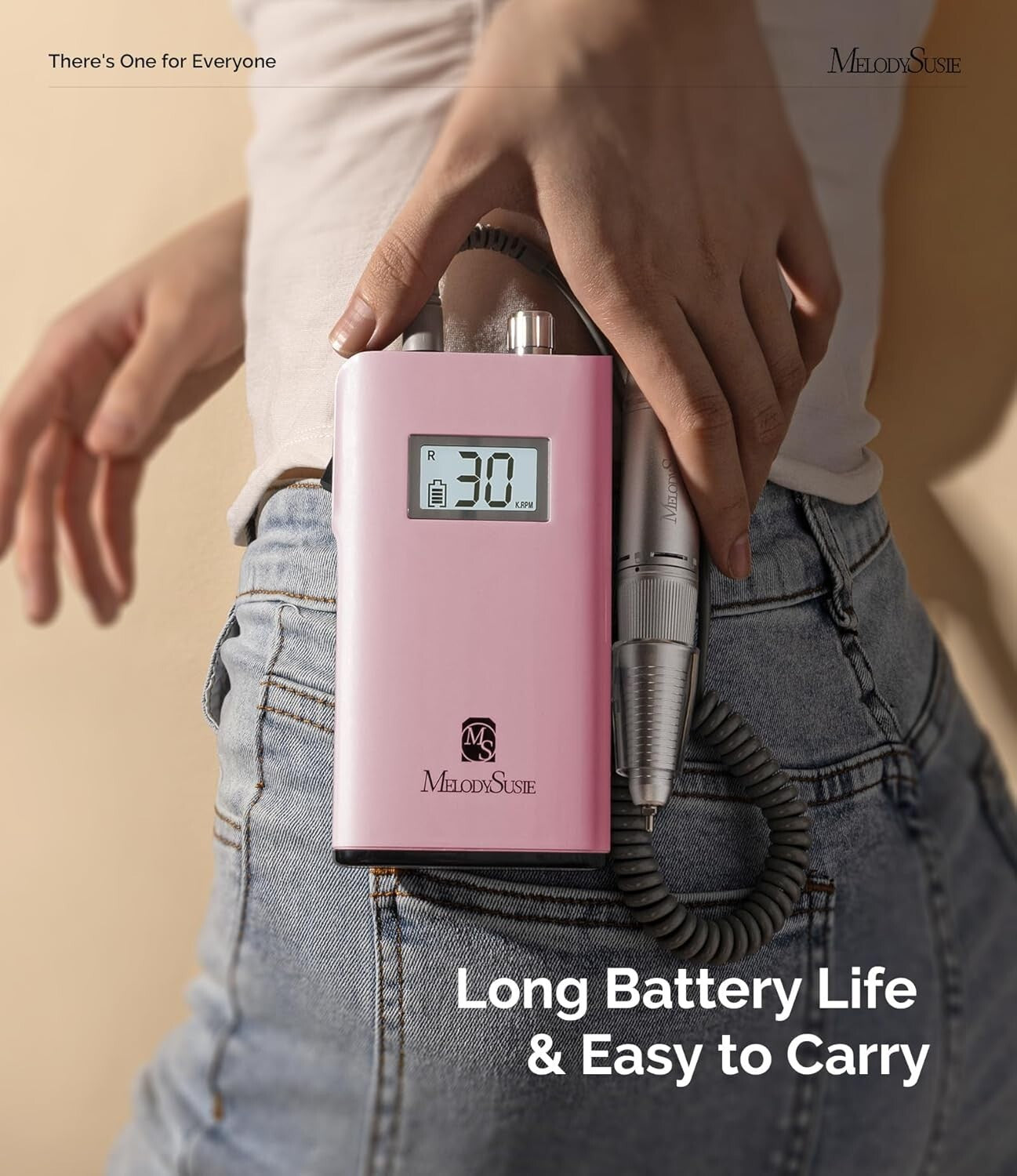 High-Speed Salon Nail Drill - 30,000 RPM with LCD Display & Low Vibration Design