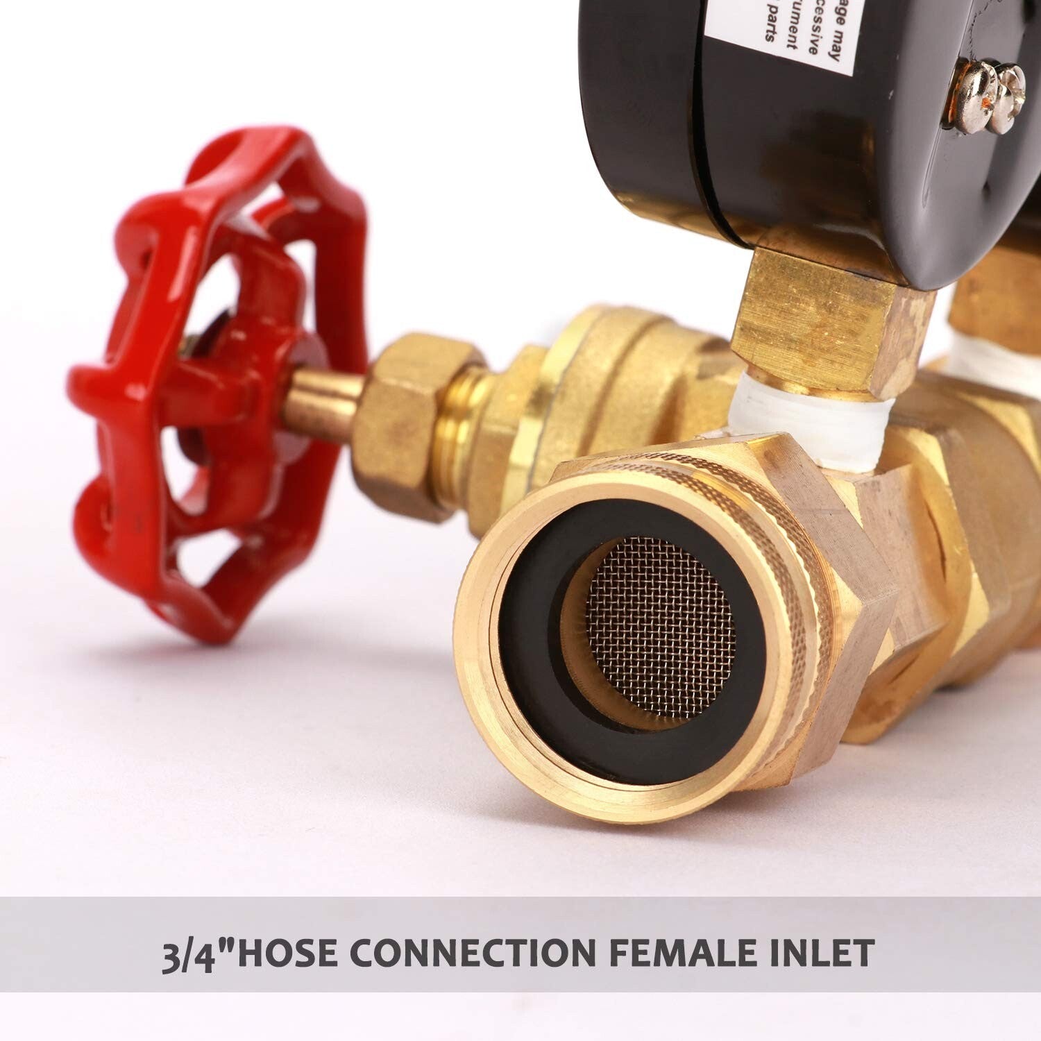 Dual Measurement Water Pressure Gauge & Flow Meter Assembly, 0-160 PSI, 0-13 GPM