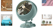Load image into Gallery viewer, Stylish VFAN Mini Retro Fan - 2-Speed Metal Air Circulator with Adjustable Tilt