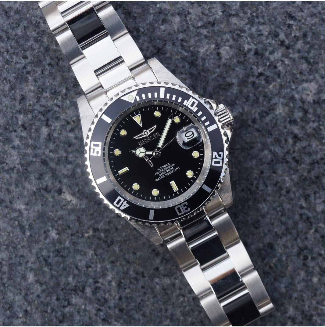 Elegant 40mm Men's Automatic Diver Watch with Luminous Hands - Gift Box Included