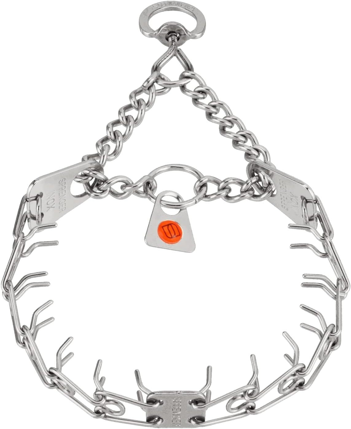 Adjustable Stainless Steel Pinch Collar with Swivel Attachment for Small Breeds