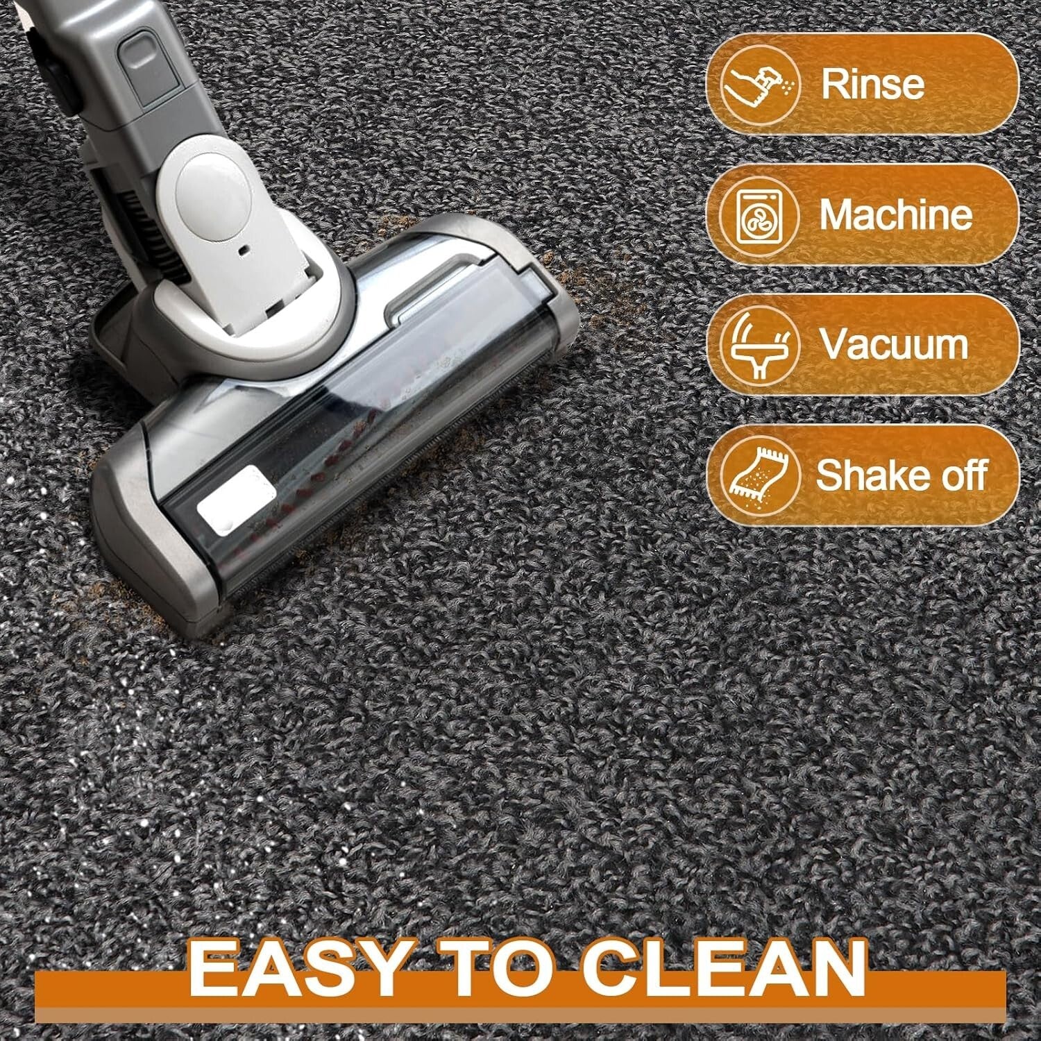 Machine Washable Non-Slip Doormat 60" x 36" - Stylish Outdoor/Indoor Entry Rug