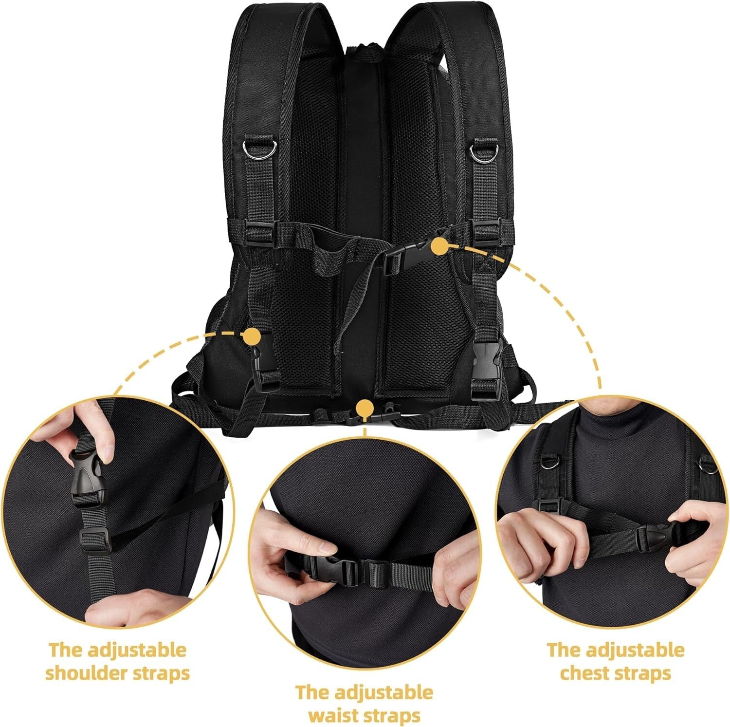 Ergonomic Dog Carrier Backpack with Safety Belt, Multi-Pocket Design for Travel