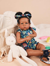 Load image into Gallery viewer, 20-Inch Realistic African American Reborn Baby Doll with Curly Hair - Gift Ready