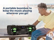 Load image into Gallery viewer, Versatile Portable Bluetooth Stereo System with CD Player and Dual Subwoofers