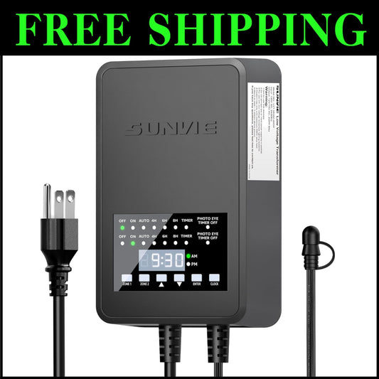 Versatile 200W Low Voltage Landscape Transformer with Timer and Memory Function