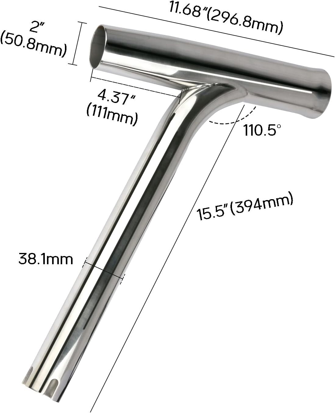 2PCS Heavy-Duty Stainless Steel Fishing Rod Holder for Marine Boat - 20° Angle