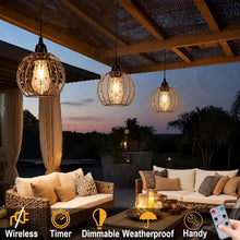 Load image into Gallery viewer, Stylish Bohemian Pendant Lights - Waterproof LED Chandelier for Outdoor Use