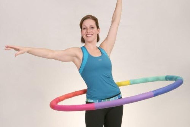 41-Inch Large Rainbow Hula Hoop - Boost Core Strength and Lose Weight Fast