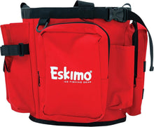 Load image into Gallery viewer, Durable Ice Fishing Bucket Caddy in Black/Red for Ultimate Gear Organization