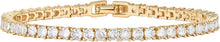 Load image into Gallery viewer, Beautifully Packaged 14K Gold Plated Tennis Bracelet | 3mm Cubic Zirconia | 7"