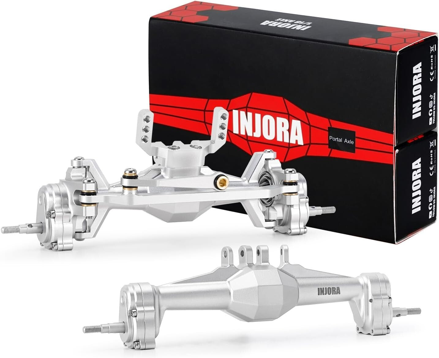 5mm Diamond Portal Axles with Lay Down Servo Mount for 1/18 RC Crawler Upgrade