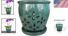 Load image into Gallery viewer, Attractive Polished Ceramic 7-Inch Planter with Drainage - Ideal for Windowsills