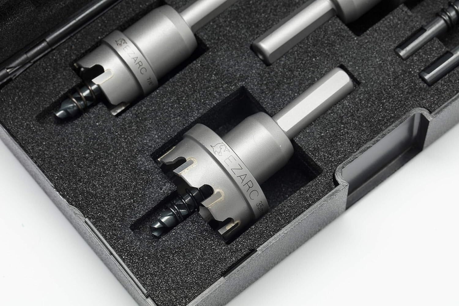 3-Piece Carbide Hole Saw Kit for Precision Metal Drilling - Includes Pilot Bits