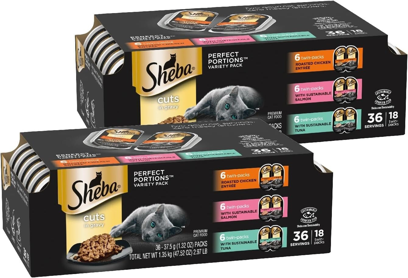 Sustainable Cat Food: Perfect Portions Cuts in Gravy Variety Pack for Adults