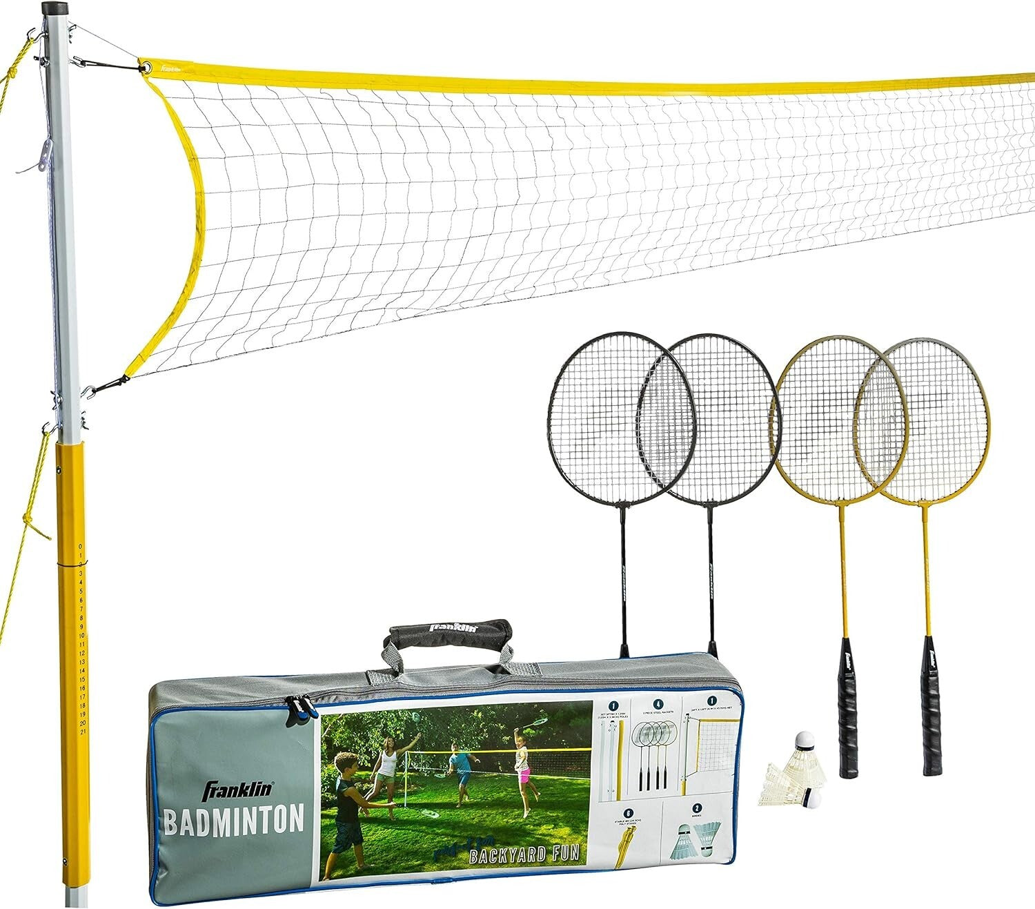All-in-One Badminton Set: Rackets, Birdies, Net & Accessories for Outdoor Fun