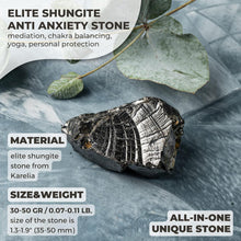 Load image into Gallery viewer, Natural Elite Shungite for Cleansing &amp; Balancing - Premium Meditation Crystal