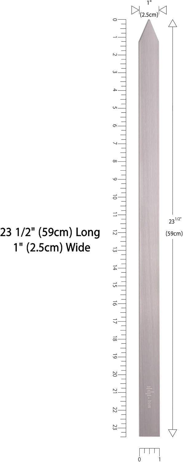 8 Elegant Flat Skewers - 23.5" Long, No-Wood Handles - Perfect for Koobideh