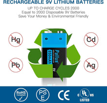 Load image into Gallery viewer, High-Performance 9V Rechargeable Lithium Batteries &amp; Charger - Eco-Friendly Set