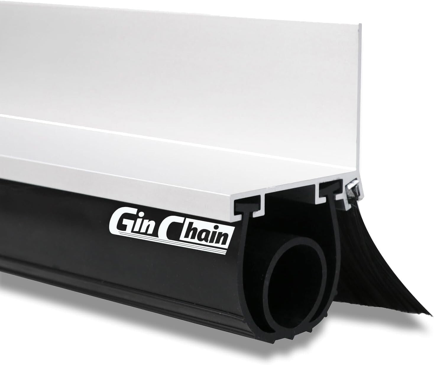 Universal 10ft Garage Door Weather Stripping Kit with EPDM Rubber & Brush Seal