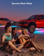 Load image into Gallery viewer, Stylish RGBIC Underglow Lights – 8 LED Strips with Music Sync for Cars &amp; Trucks