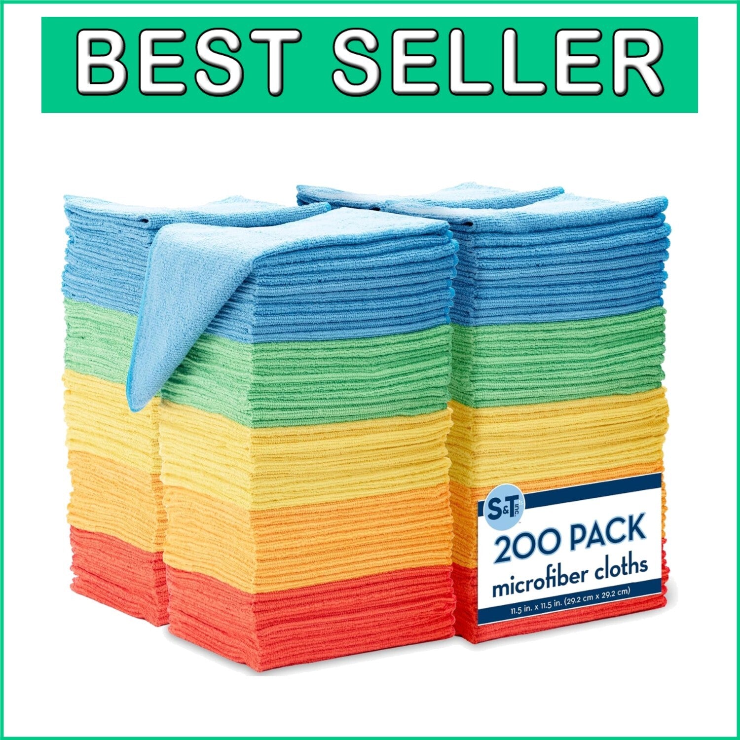 Eco-Friendly 200 Pack Microfiber Cleaning Cloths - Perfect for Home and Car Use