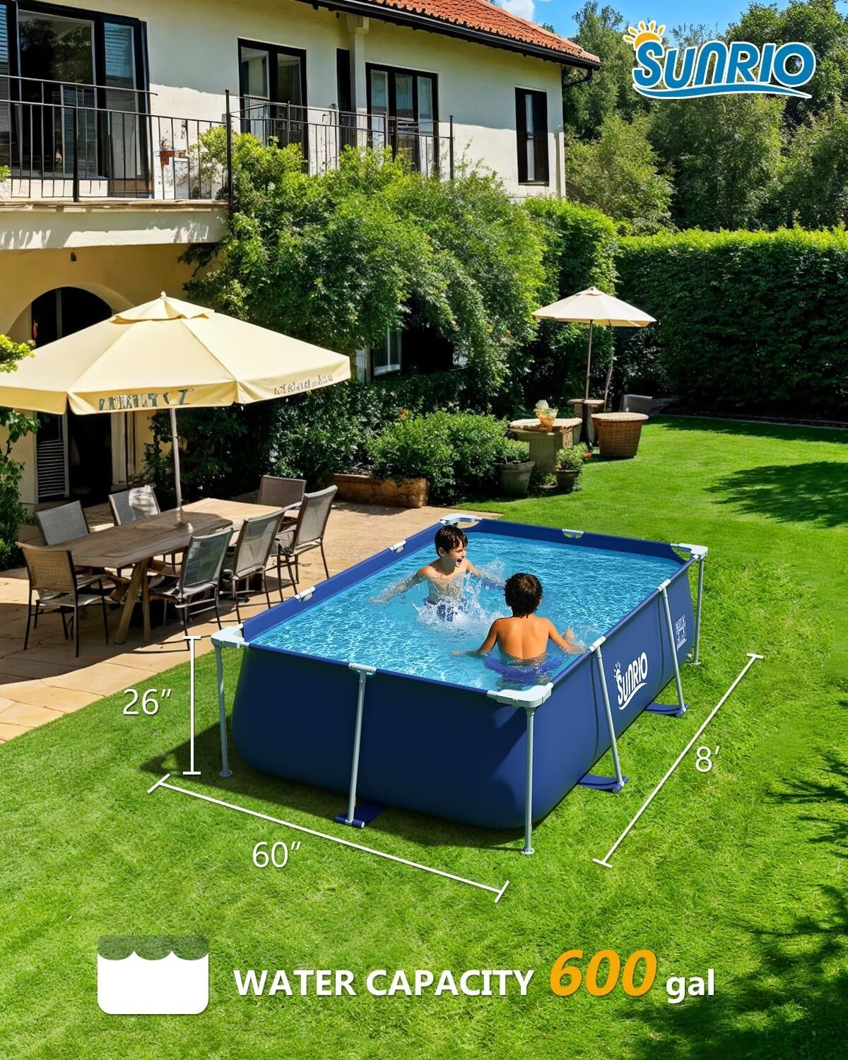 Lightweight and Weather-Resistant Above Ground Pool - Perfect for Gatherings