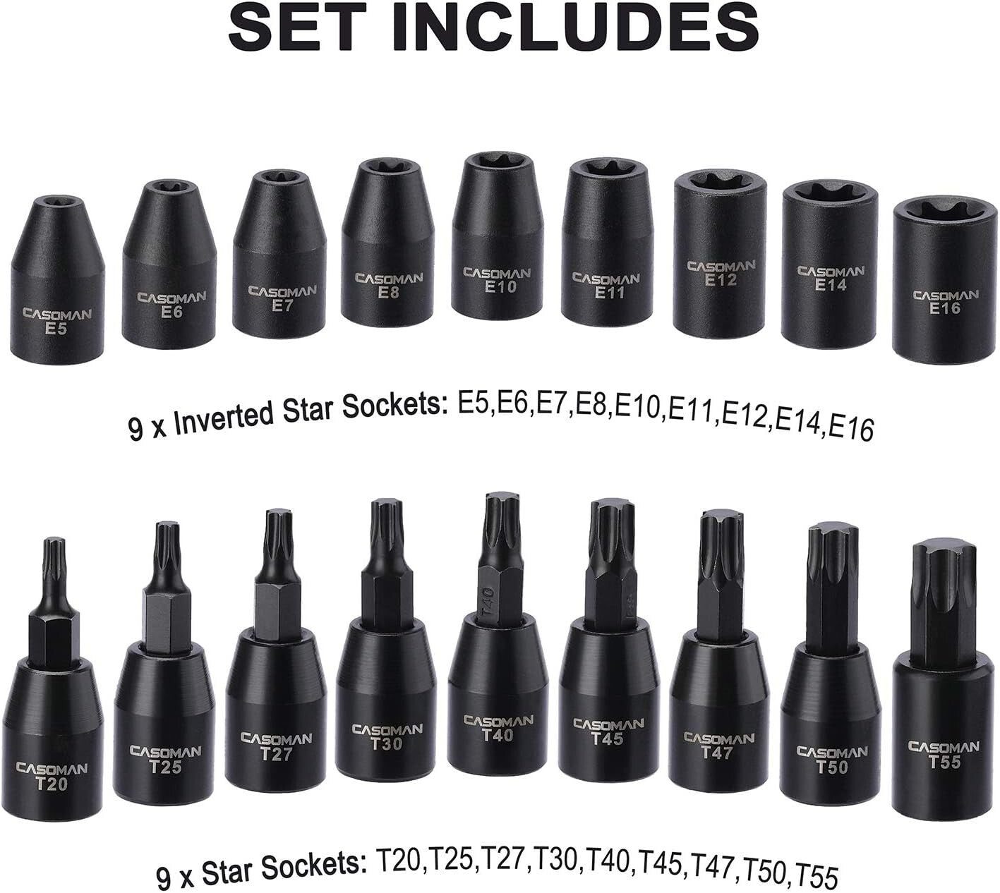 Heavy Duty 3/8" Drive Master Socket Set - Durable Chrome Moly Construction