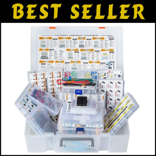 XXXL Electronic Component Assortment Kit - 5228 pcs for DIY Projects