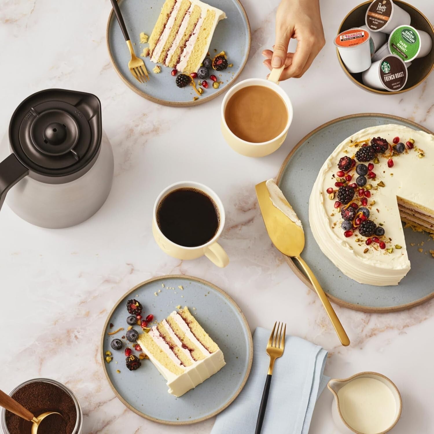 Versatile Drip Coffee Maker with Strong Brew & 12-Cup Thermal Carafe, Black