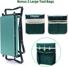 Load image into Gallery viewer, Extra-Wide Garden Kneeler with Weather-Resistant Frame &amp; EVA Cushion - Green