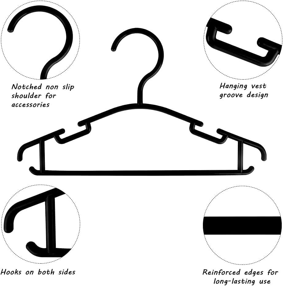 Bulk 100 Kids Clothes Hangers - Lightweight and Sturdy for Smart Organizing